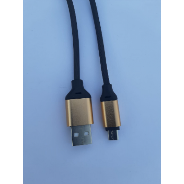 CABO USB V8 EMBORRACHADO PRETO