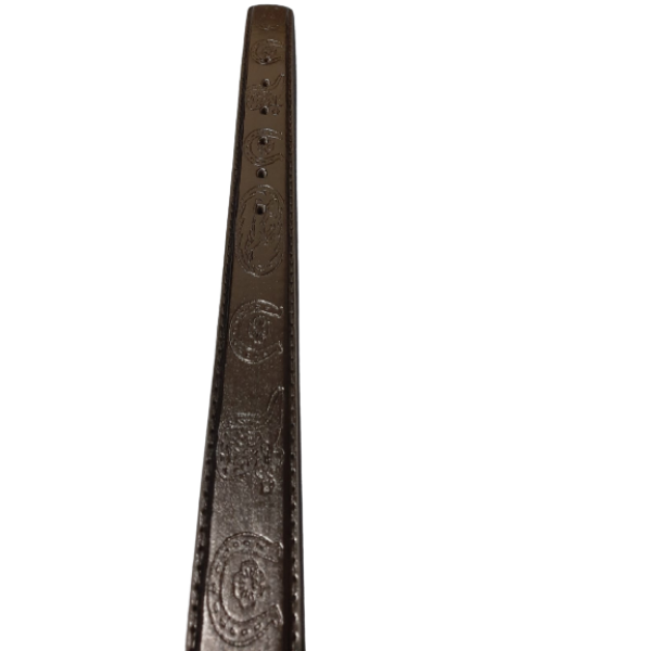 CINTO SINTÉTICO MASCULINO PRETO C/ DEZENHO 1.05 CM