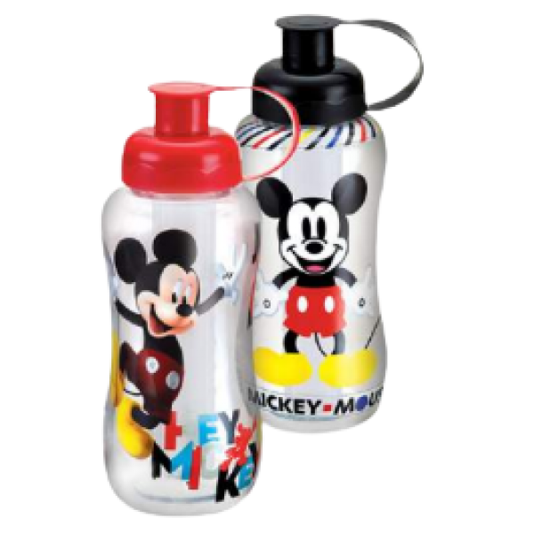 GARRAFA MICKEY MOUSE 600 ML C/TUBO DE GELO PET REF: 470828