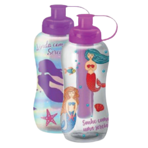 GARRAFA TENDENCIA 550 ML COM TUBO DE GELO PET REF: 470907