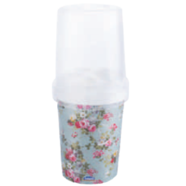 PORTA ESCOVA 430 ML FLORAL REF: 4453