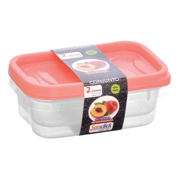 POTE SANCLICK GRADUADO RETANGULAR 300 ML (CJ. C/2) REF: 2703