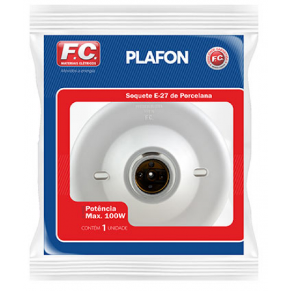 SOQUETE PLAFON MAX.100W BRANCO